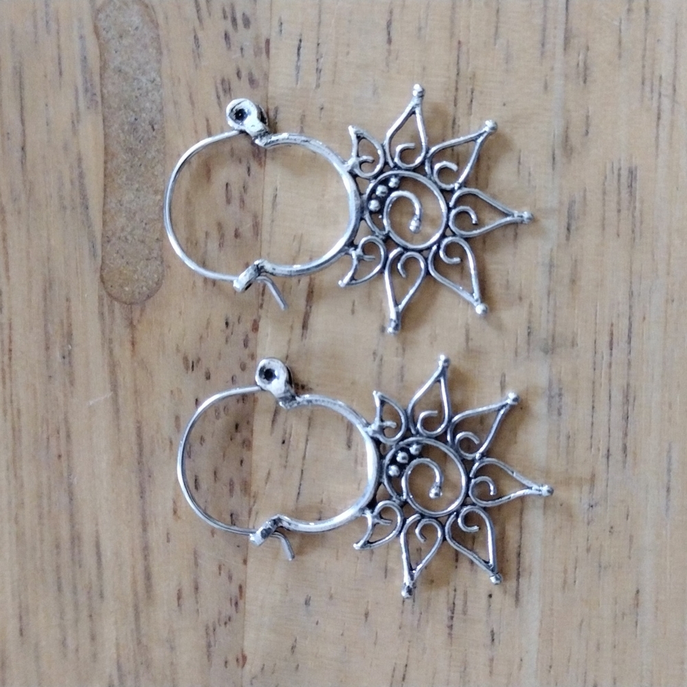 Sterling silver Gypsy Tribal Earrings